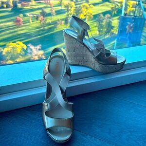 Fendi platform cork wedge, 37